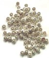 100 2x5mm Bright Silver Plated Metal Rondelle Beads
